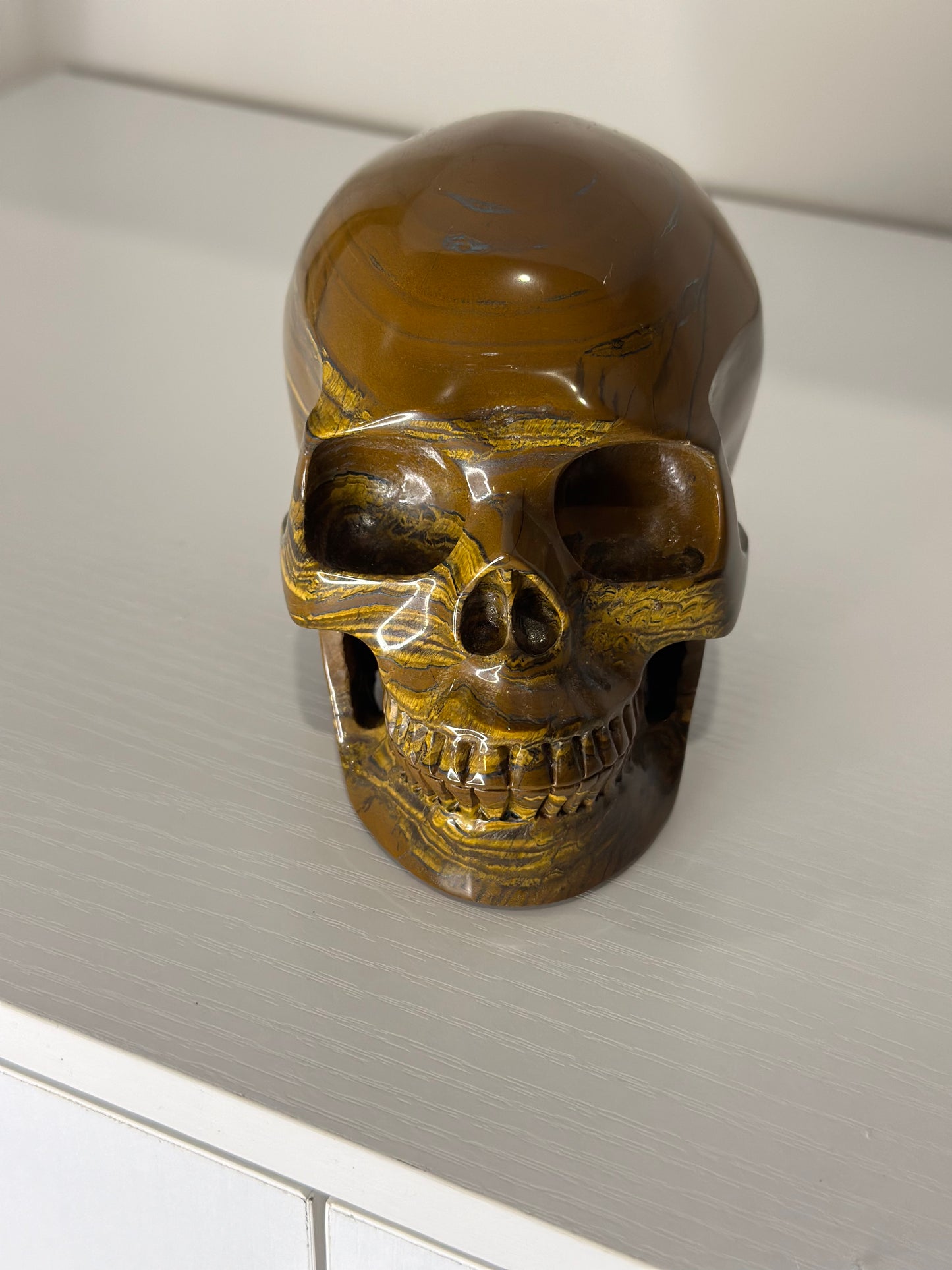 5 Inch Tiger Eye Crystal Skull
