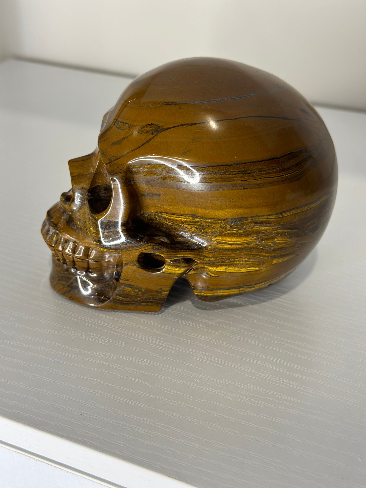 5 Inch Tiger Eye Crystal Skull
