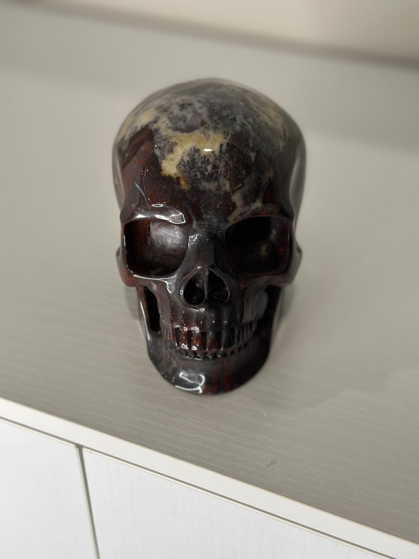 5 Inch Chicken Bloodstone Crystal Skull
