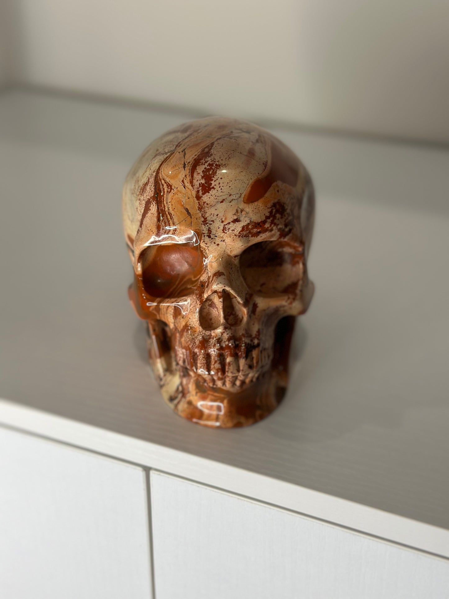 5 Inch Red Jasper Crystal Skull
