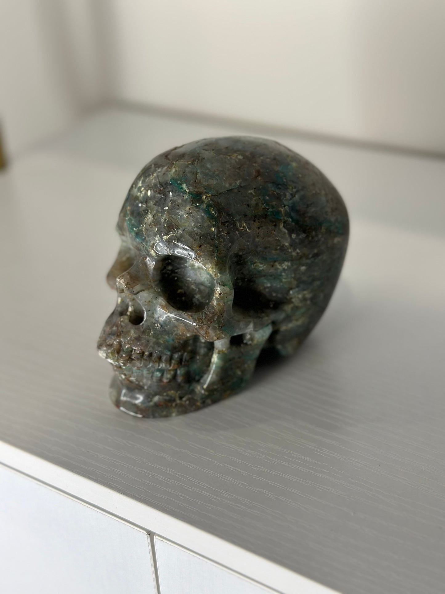 5 Inch American Chryscolla Crystal Skull