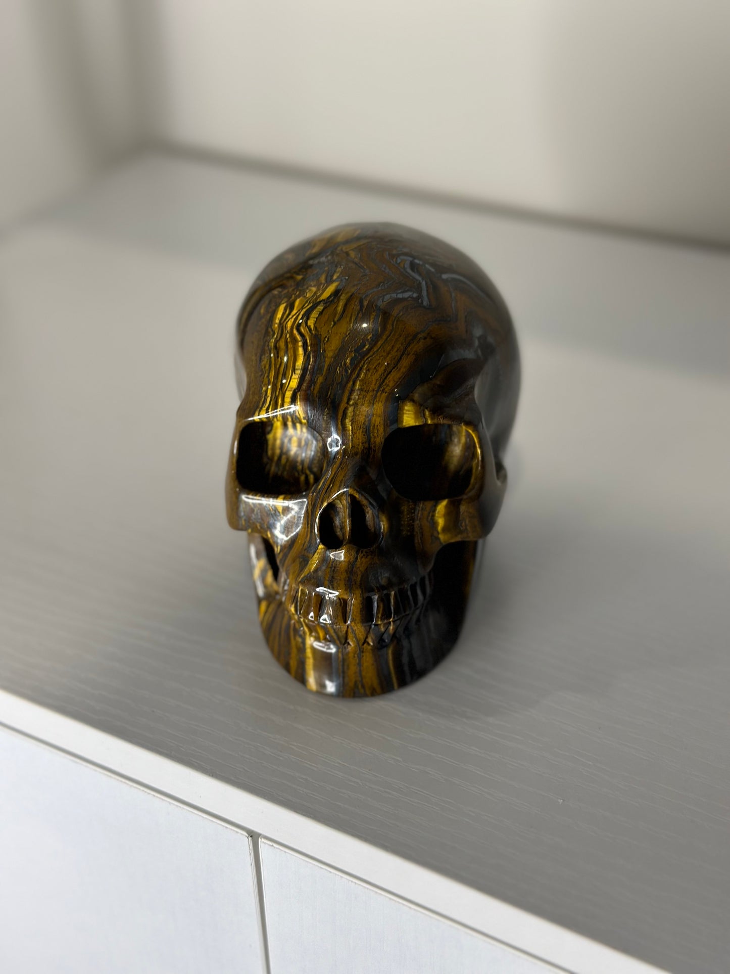 5 Inch Tiger's Eye Crystal Skull