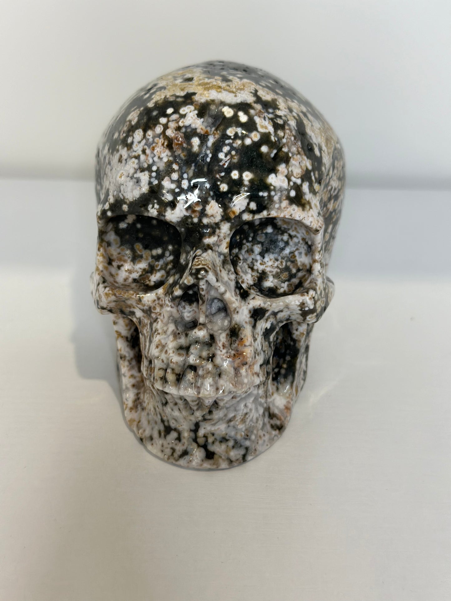 Exclusive Ocean Jasper Crystal Skull – 5" Carving