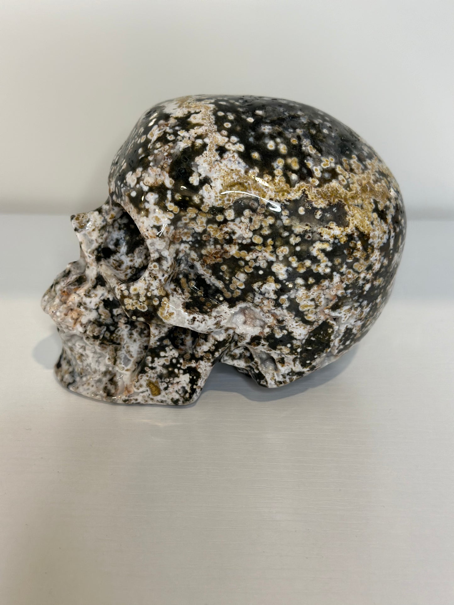 Exclusive Ocean Jasper Crystal Skull – 5" Carving